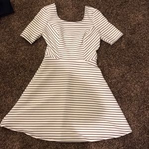 Black and white stripped dress